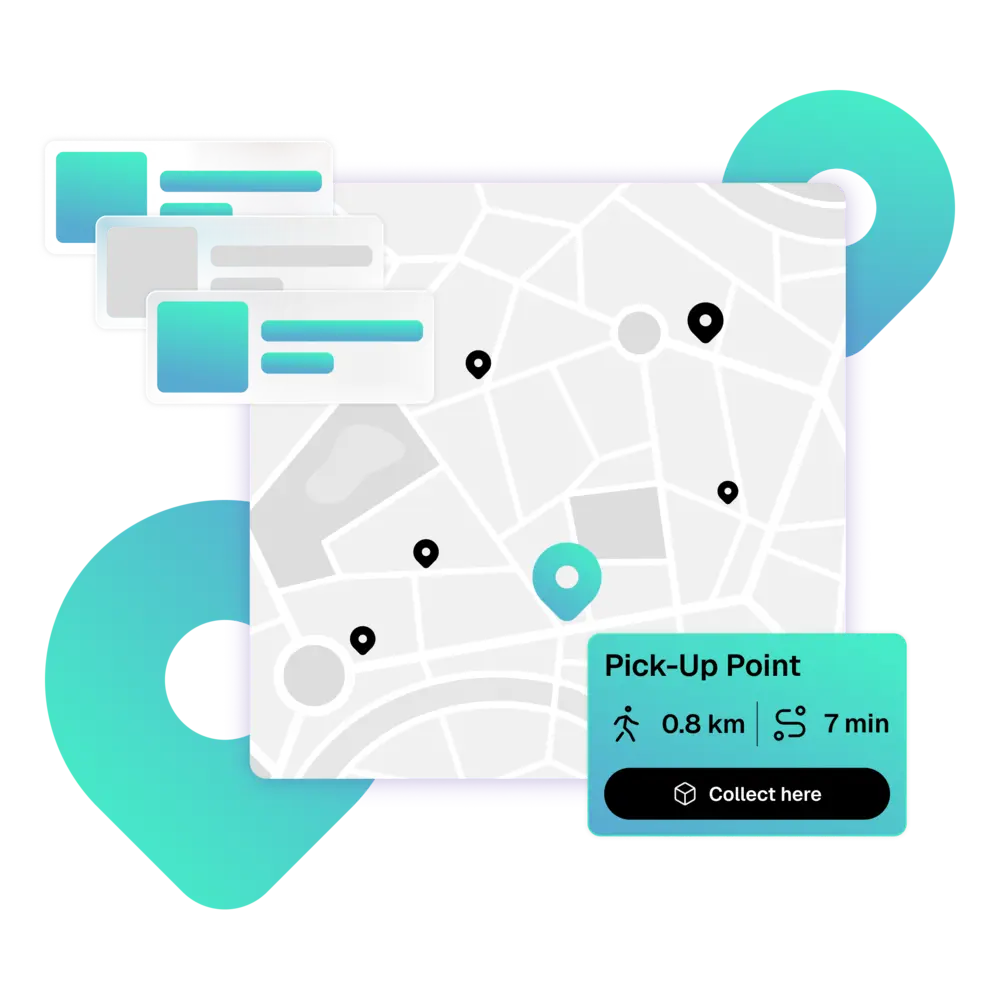 PUDO pickup point checkout experience