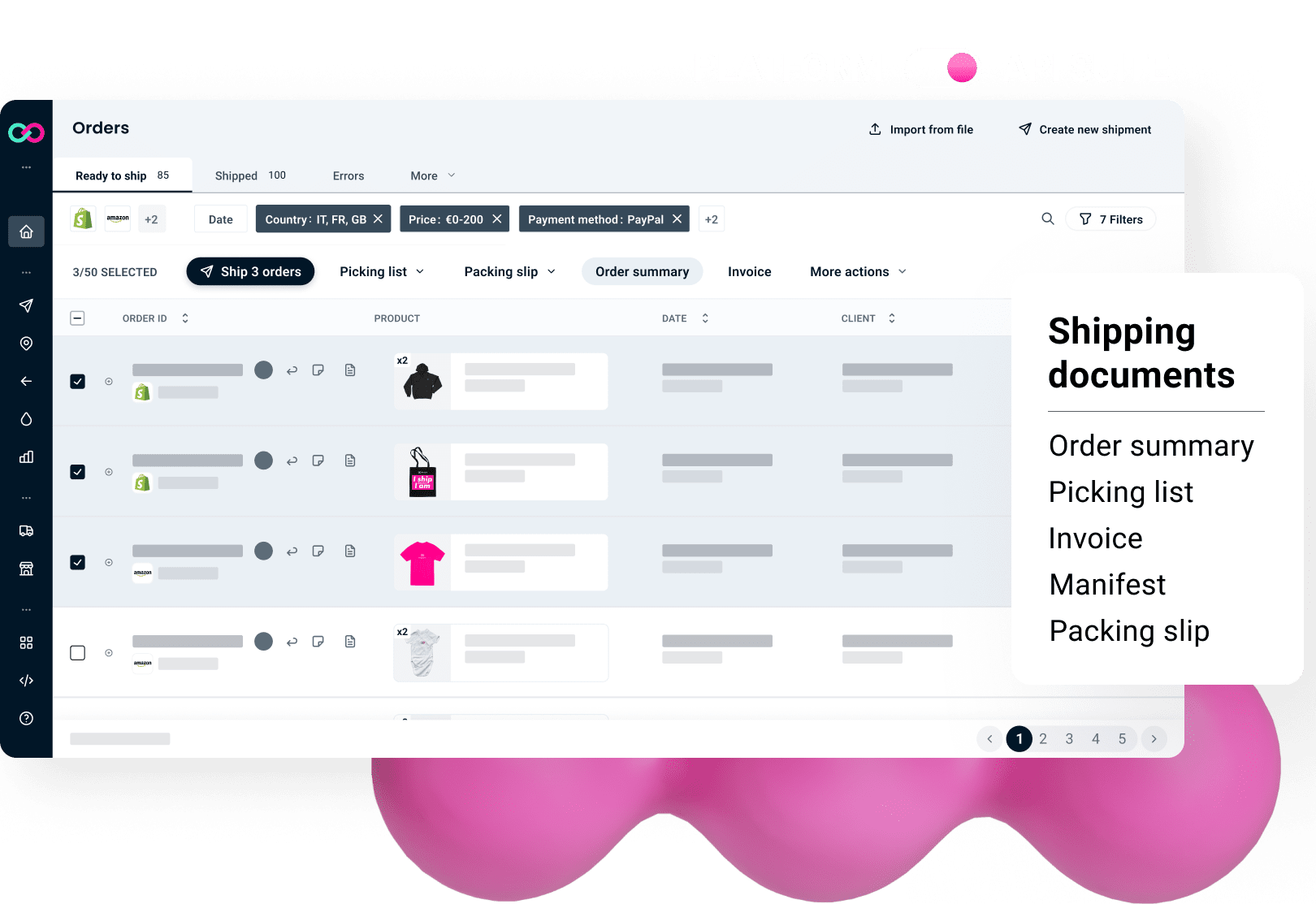 ShippyPro product interface