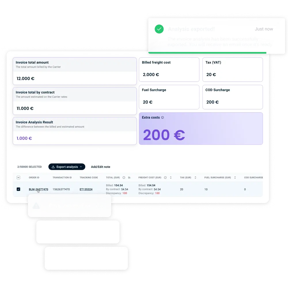 invoice analysis platform ui